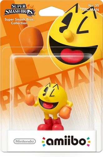 Nintendo Amiibo PAC-MAN Figur | Super Smash Bros. No. 35 - NEU & OVP! - Toys to Life - Sammelfigur PAC-MAN, ideal für Fans und Sammler, bringt dein Spiel auf ein neues Level!