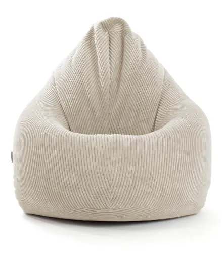 mokebo Sitzsack Der Tagträumer XXL - Stilvoller Cordstoff für drinnen & draußen - Sitzsäcke aus hochwertigem Cordstoff, Made in Germany. Flexibles Füllmaterial passt sich perfekt an und sorgt für ultimativen Komfort. Bezug waschbar, ideal für Kinder & Erwachsene.