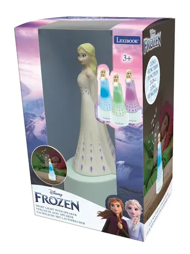 Lexibook Frozen Nachtlicht und Lautsprecher - Farbwechsel LED für Kinderzimmer, sanftes Licht und spannende Lautsprecherfunktion