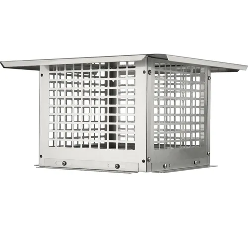 VEVOR Schornsteinabdeckung Edelstahl 304 - Kaminhaube 416x416x250mm, windbeständig mit Vogelschutz und zwei Installationsmethoden