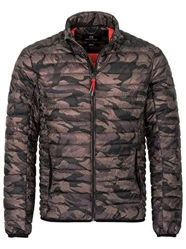FALKENSTEJN Durban Herren Steppjacke - Modische Übergangsjacke (XL, dired camo) - Leichte Steppjacke im Regular-Fit, ideal für den sportlichen Look. Mit Reißverschluss, zwei seitlichen und zwei Innentaschen, perfekt für jeden Anlass.