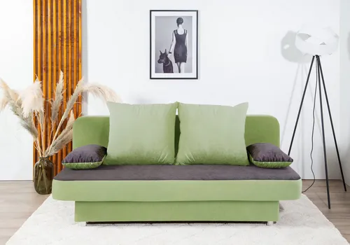 Schlafsofa COLLECTION AB "Ulla" mit Bettfunktion und Bettkasten, grün - Sofas, modernes Schlafsofa mit komfortabler Bettfunktion und praktischem Bettkasten für mühelose Übernachtungen. In stylischem Grün, ideal für jedes Wohnkonzept.
