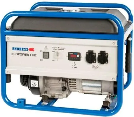 ENDRESS ESE 3000 BS Stromerzeuger 2,5kVA - Stromaggregate mit Ölmangel-Abschaltautomatik und klappbaren Tragegriffen für einfache Mobilität - ideal für Baustellen und Notstromversorgung.