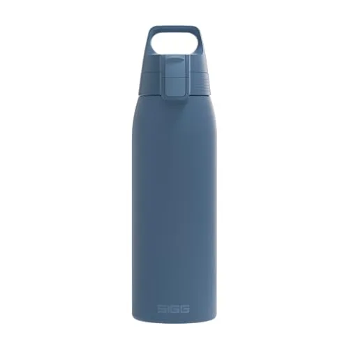 SIGG - Edelstahl Trinkflasche - Shield ONE Deep Blue - Für Kohlensäurehaltige Getränke Geeignet - Auslaufsicher - Federleicht - BPA-frei - Outdoor & Fitness - Dunkel Blau - 1L