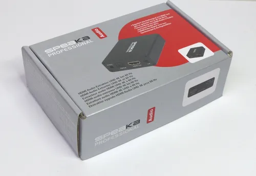 SpeaKa Professional Audio Extraktor SP-AE-H/TC-04v2 - Video-Formatwandler mit 4K-Unterstützung, der HDMI-Audiosignale trennt und in Toslink und Cinch ausgibt – ideal für hochwertige Audioübertragungen.