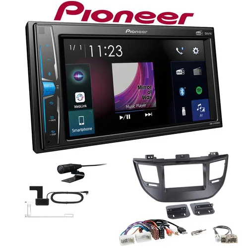 Pioneer Multimedia Autoradio DAB+ für Hyundai Tucson ab 2015 - Autoradio mit Bluetooth und DAB+, Touchscreen und Dual Camera Eingang – das perfekte Upgrade für Ihr Hyundai Tucson!