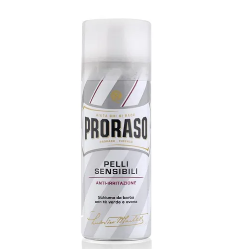 Proraso Rasierschaum sensitive Hafer & Grüner Tee 50 ml weiss Reisegröße