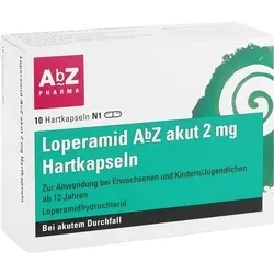 Loperamid Abz akut 2 mg Hartkapseln - Praktische Hartkapseln zur symptomatischen Behandlung von akuten Durchfällen bei Jugendlichen ab 12 Jahren und Erwachsenen. Ideal für schnelle Linderung bei vorübergehenden Beschwerden.
