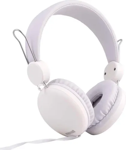 Maxell Spectrum Weiß Over-Ear-Kopfhörer - Headsets mit klarem Stereoklang, ideal für Musikliebhaber. Das Over-Ear-Design sorgt für optimale Geräuschisolierung und langanhaltenden Komfort.
