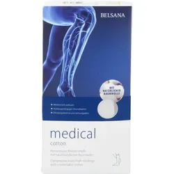 Belsana med cotton AD Kniestrümpfe Größe M, 2er Pack - Arzneimittel: Kompressive Kniestrümpfe aus hautfreundlicher Baumwolle, die geschwollene Füße und Beine verhindern und vor Krampfadern schützen. Ideal für hohen Tragekomfort.