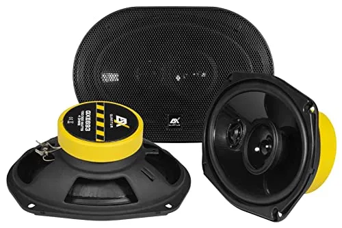ESX QXE693 3-Wege Koax Quantum Lautsprecher - Car-HiFi-Lautsprecher mit 150 Watt RMS, beeindruckendem Frequenzgang von 48-22000 Hz und robustem Schutzgitter – ideal für ein kraftvolles Klangerlebnis im Auto.