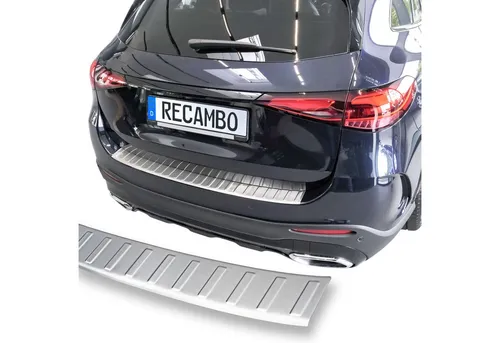 RECAMBO Ladekantenschutz für Mercedes GLC, X254 (BJ ab 2022) - Abdeckblenden mit hochwertigem V2A Edelstahl, rostfrei und passgenau für optimalen Schutz der Stoßstange - ideal für alle Transportbedürfnisse und verleiht Ihrem Fahrzeug eine exklusive Optik.