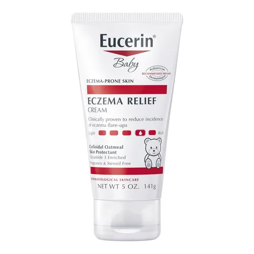 Eucerin Baby Eczema Relief Körpercreme - Beruhigende Körpercreme für Babys und Kinder, unterstützt die Hautbarriere und sorgt für ein angenehmes Hautgefühl. Ideal bei trockener, juckender Haut.