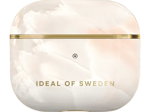 IDEAL OF SWEDEN IDFAPCSS21-G4-257 Airpods Case Gen 3 - Kopfhörer Hülle mit einzigartigem Rose Pearl Marble Design, das kostbare Marmorsteine und Perlen in harmonischen Rosatönen widerspiegelt.