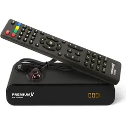 PremiumX Sat Receiver HD 221S FTA HD - TV-Receiver für unverschlüsseltes Satellite TV in FULL HD, HDMI und SCART-Anschluss für einfache Installation und brillantes Bild. Ideal für alle Fernseher und Unicable-kompatibel.