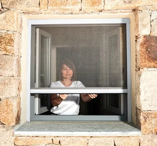 Avosdim Insektenschutzrollo Aluminium 100cm x 160cm Weiß - Hochwertiges Insektenschutzrollo aus Aluminium für Fenster und Türen, einfach zu montieren und anpassbar. Genießen Sie frische Luft ohne unerwünschte Insekten!