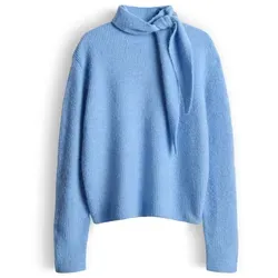 OPUS Damen Pullover PARF Regular im Alpaka Wollmix Water Blue, Größe 40 - Der OPUS Pullover vereint zeitloses Design und hochwertigen Feinstrick für höchsten Tragekomfort. Perfekt für stilvolle Outfits im Alltag und vielseitig kombinierbar.