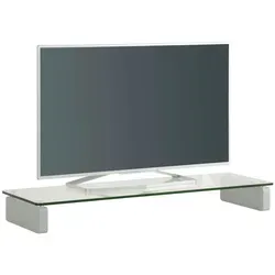 MEGA Möbel TV-Aufsatz RUIRU - Schrankaufsatz aus transparentem Glas, stabil und stilvoll für eine moderne Wohnraumgestaltung.