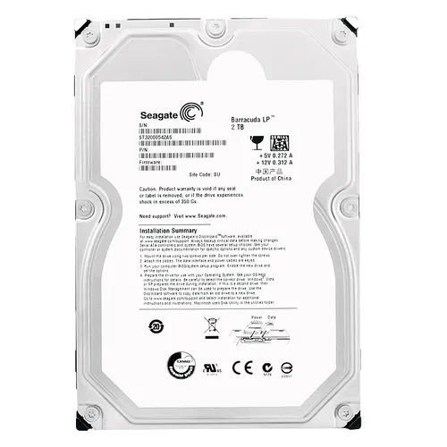 Seagate Barracuda LP 2TB SATA II HDD - Festplatte mit 2TB Speicherkapazität, 5900 RPM und 32MB Cache, ideal für Desktop-PCs und zuverlässige Datenspeicherung.
