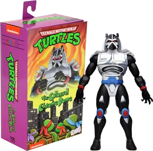 Teenage Mutant Ninja Turtles Ultimate Chrome Dome Actionfigur - Actionfigur aus dem beliebten Cartoon, 17,8 cm groß und perfekt für Sammler und Kinder, die Abenteuer erleben möchten.