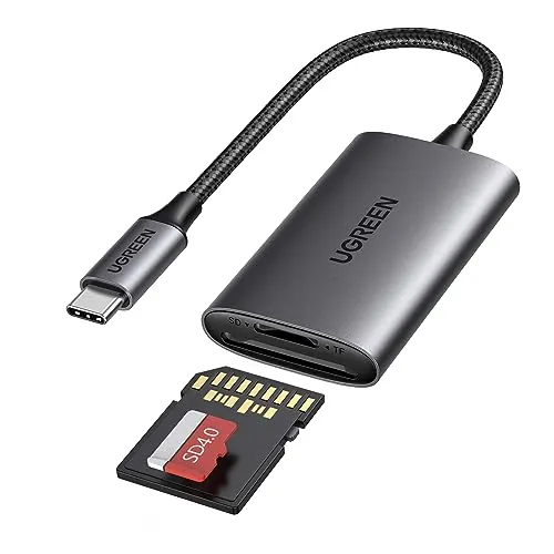 UGREEN USB C 312MB/S Kartenleser SD Micro SD Card Reader Kartenlesegerät USB C Card Reader kompatibel mit iPhone 17 Serien, Galaxy S25 Serie, iPad Pro/iPad Air, MacBook Pro/MacBook Air usw (SD 4.0)