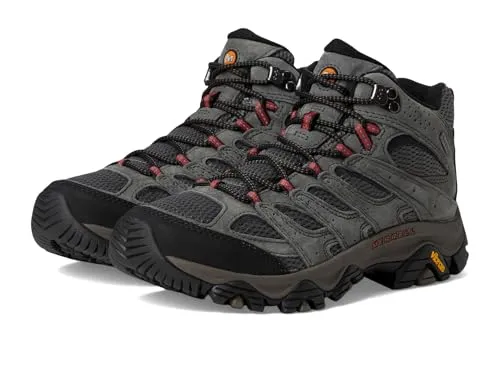 Merrell MOAB 3 Mid Gore-Tex Herren Laufschuhe - Gris/argent - 41.5 - Wanderschuhe für Speed-Hiking und lange Touren, mit wasserdichtem Gore-Tex für optimalen Wetterschutz und Komfort.