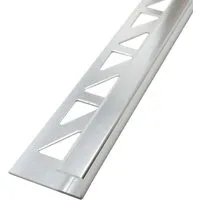 Dalsys Fliesenschiene Aluminium 2,5m x 8mm Eckprofil Silber Matt