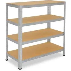 shelfplaza Schwerlastregal HOME 115x120x40cm - Schwerlastregal mit 4 Böden, ideal für Keller und Garage, trägt bis zu 175 kg pro Boden und bietet hohe Stabilität für professionelle Ordnung.