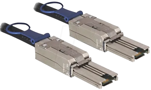 DELOCK 83571 - Mini SAS 26pin zu Mini SAS 26pin (SFF 8088) 2 m - Interne/externe Anschlusskabel, ideal für den Anschluss externer Laufwerke mit 6 Gb/s Geschwindigkeit und 28 AWG Drahtquerschnitt.