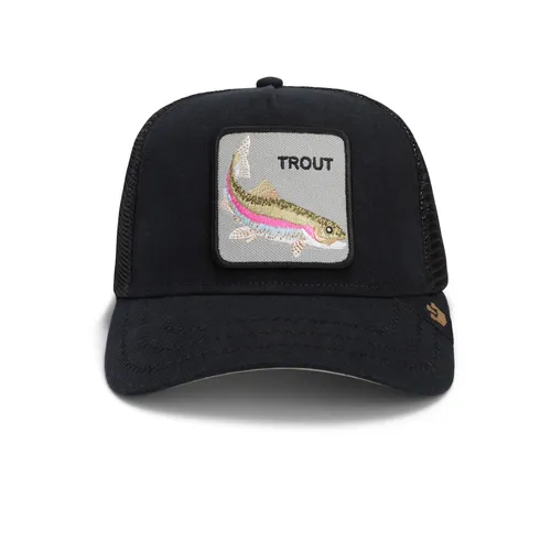 Goorin Trucker Cap Catch You Later - Schwarz, One Size - Stylische Trucker Cap mit aufgestickter Forelle, ideal für Freizeitaktivitäten. Hochwertige Materialien für optimalen Tragekomfort.