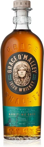 Grace O' Malley Irish Pirate Queen Whiskey 40% Vol. 0,7l - Whisky mit maritimem Erbe, gereift in französischen Eichenfässern an der Küste, vereint die Essenz der Piratenkönigin Grace O'Malley mit salzigen Aromen und feinen Gewürzen.