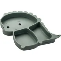 Fackelmann Teller mit Saugnapf Mini Cooking, Dino, unterteilt, Silikon 26634