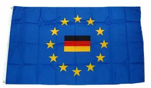 Flagge / Fahne Europa mit Deutschlandfahne Hissflagge 90 x 150 cm