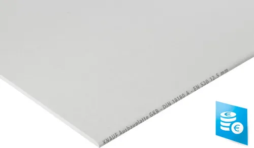Knauf Gipskartonplatte Miniboard GKB 120 x 60 cm 12,5 mm - Vielseitige Gipskartonplatte für kreative Projekte, einfach zu verarbeiten und ideal für Innenanwendungen.