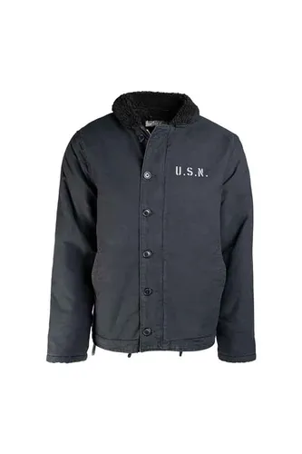 US Navy Deck Jacket N-1 dk.blau - WKII Repro für Outdoor & Military Fans - Funktionsjacke in Größe M, ideal für kalte Tage und bietet zusätzlichen Schutz im Freien.