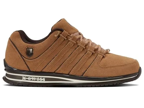 K-Swiss Rinzler Herren Sneaker 01235-286-M - Braun, Schuhgröße 42 EU - Sonstige Sportschuhe mit strapazierfähigem Leder-Obermaterial und verstärkter Ferse für optimalen Halt und Komfort, ideal für aktive Herren.