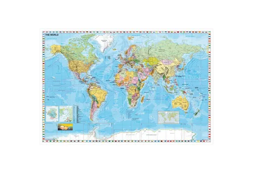 STIEFEL Pinnwand Weltkarte politisch Englisch 120 x 80 cm - Gestalte dein Zuhause oder Büro mit dieser informativen politischen Weltkarte. Sie bietet eine klare Übersicht über Länder, Flaggen und wichtige geografische Merkmale. Ideal für die Reiseplanung und als stilvolle Wanddekoration.