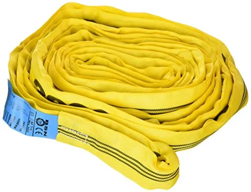 Braun GmbH 30081RS Rundschlinge 3000 kg Tragkraft, 8 m Umfang = 4 m Nutzlänge, endlos mit Polyesterkern, gelb