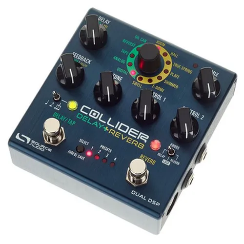 Source Audio SA 263 - One Series Collider Stereo Delay+Reverb - Gitarren-Effektgerät mit einzigartiger Delay- und Reverb-Kombination für kreative Klanggestaltung.