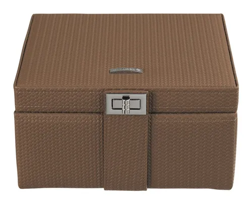 Windrose Corbello Schmuckkoffer 21,5 cm - Braun - Eleganter Schmuckkoffer in Braun, ideal zur stilvollen Aufbewahrung Ihrer Schmuckstücke und mit praktischen Fächern für optimale Organisation.