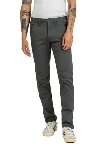 Reell Flex Tapered Chino Vulcan Grey 34/32 - Stylische Chinohose aus 98% Baumwolle und 2% Elasthan für optimalen Tragekomfort und Bewegungsfreiheit – ideal für jeden Anlass.