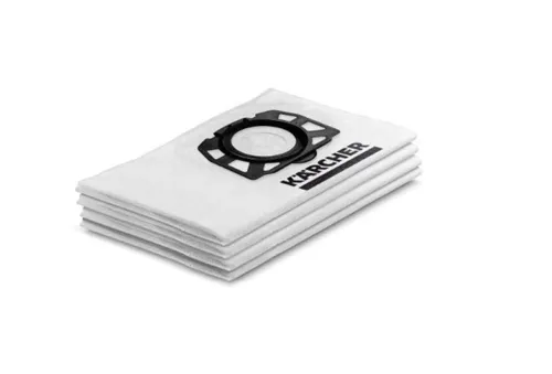 Kärcher Staubsaugerbeutel Vlies KFI 357, 4 Stück - Staubsaugerbeutel für Kärcher WD 3, SE 4001, SE 4002 - extrem reißfest, ideal für groben und feuchten Schmutz mit optimaler Saugleistung und hohem Staubrückhalt.