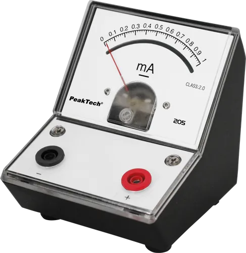 Analog-Amperemeter 0-1 mA (ED-205 0-1MA) - Temperaturmessgeräte – Hochgenaues Analog-Amperemeter für Ströme 0-1 mA, ohne Spannungsversorgung, ideal für Schule und Ausbildung.