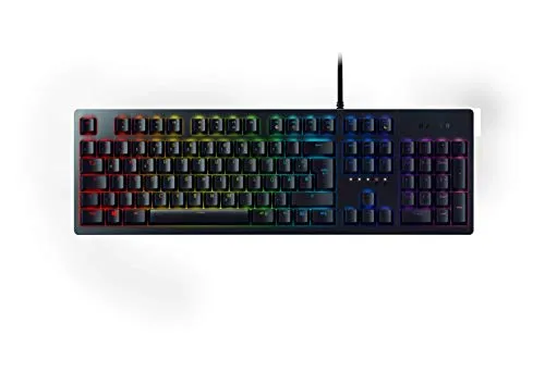 Razer Huntsman Gaming Tastatur (Purple Switch) - Opto-mechanische Schalter für ultraschnelle Reaktionszeiten, ideal für Gamer, kompatibel mit PC und Server.