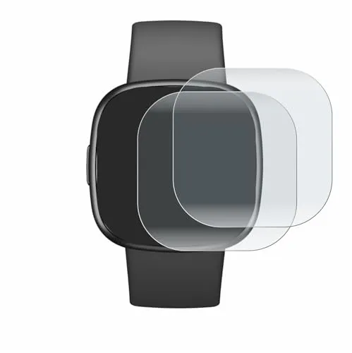 BROTECT Full-Cover Schutzfolie Matt für Fitbit Sense 2 (2 Stück) - Full-Screen Displayschutz-Folie, 3D Curved, Anti-Reflexion
