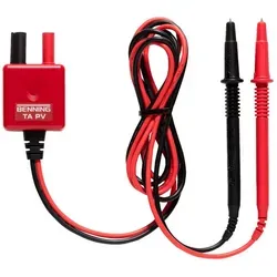 Benning Messleitung 10217846, TA PV, 1,4m mit 2-poligem Lamellenstecker - Zubehör für Messtechnik, ideal für Spannungsmessungen bis 1500 V AC / 2000 V DC, rutschfeste und doppelt isolierte Ausführung für sichere Anwendungen.