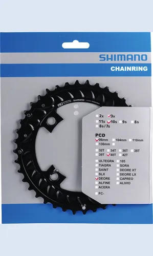 Shimano Deore Kettenblatt FC-T6010 10-fach - Kettenblatt für Kettenschutzring, sorgt für präzise Schaltperformance und ist ideal für Mountainbikes und Trekkingräder.