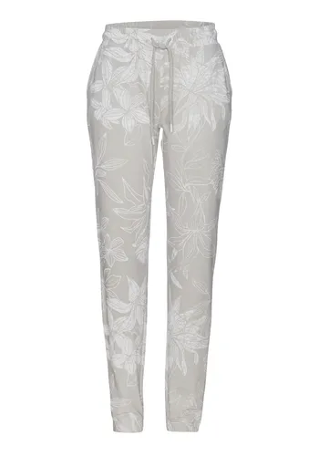LASCANA Loungehose mit floralem Alloverdruck - Loungehose im grauen Alloverdruck, aus bequemer angerauter Sweatware, ideal für entspannte Tage zuhause oder unterwegs.