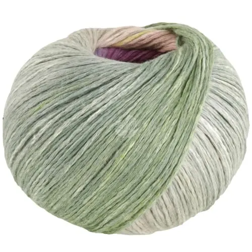 LANA GROSSA Cotonella | Weiches, bedrucktes Kettengarn aus unmercerisierter Pima Baumwolle | Handstrickgarn aus 100% Baumwolle (Pima) | 100g Wolle zum Stricken & Häkeln | 280m Garn FB 2