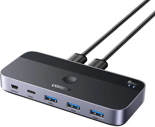 Ugreen CM662 - USB 3.0 KVM-Switch mit 2x4 Ports, hohe Geschwindigkeit und einfache Umschaltung zwischen Geräten